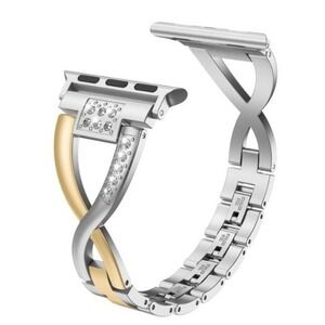 Wearlizer Apple Watch Band 38mm 40mm Gold Silver Metal Bracelet Women Adjustable